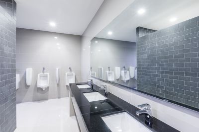 Wide View of Modern Bathroom
